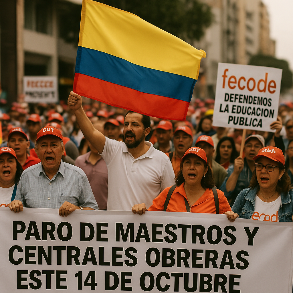 <br>Paro de maestros y centrales obreras este 14 de octubre